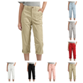thumbnail image 1 of Lovzfmll Boys' & Girls' Outdoor Mosquito-Repellent Cargo Pants, Elastic Waist with Snap Closure & Multiple Pockets, Casual Capri Length Trousers for Kids 4-5 Years, 1 of 8