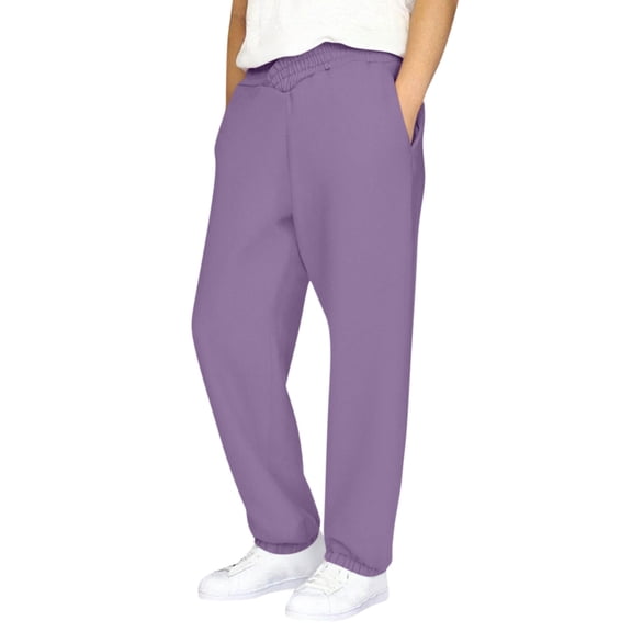 Lovzfmll Boys' & Girls' Solid Color Joggers, Cross-Waist Sweatpants with Side Pockets, Casual Elastic Band Athletic Pants for Kids 4-5 Years