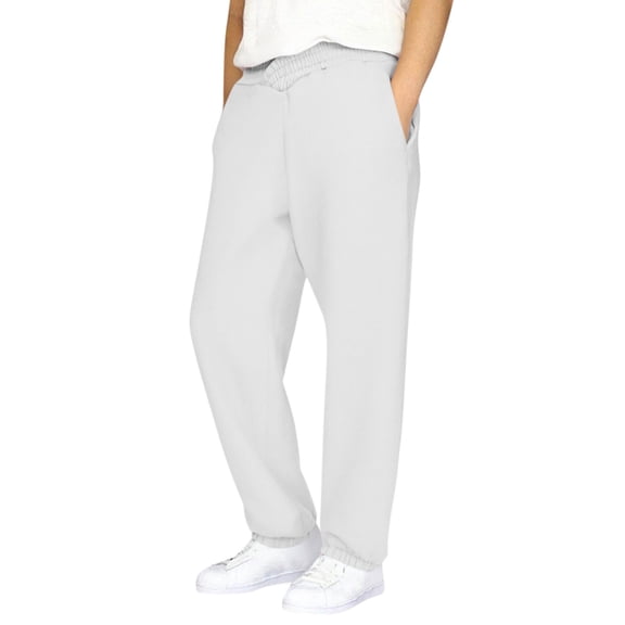 Lovzfmll Boys' & Girls' Solid Color Joggers, Cross-Waist Sweatpants with Side Pockets, Casual Elastic Band Athletic Pants for Kids 4-5 Years