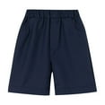 thumbnail image 1 of Lovzfmll Boys' Quick-Dry Shorts, Solid Color Elastic Waist with Pockets, Lightweight Summer Shorts for Kids 10-11 Years, 1 of 6