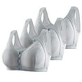 thumbnail image 1 of Lovzfmll Bras for Women! Bras for Women Wirefree - Wireless Bra, Everyday Bras, Bras for Women No Underwire 3PC (Light Silver) 46, 1 of 3