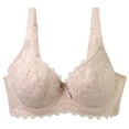 thumbnail image 1 of Lovzfmll Bras for Women, Plus Size Everyday Push-Up Underwire Bra, Standard Straps Push-Up Pull-On Stretchable Lace CDE Cup Support Bra, 1 of 8