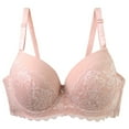 thumbnail image 1 of Lovzfmll Bras for Women, Plus Size Everyday Push-Up Underwire Bra, Standard Straps Push-Up Pull-On Stretchable Thin CDE Cup Bra, 1 of 4
