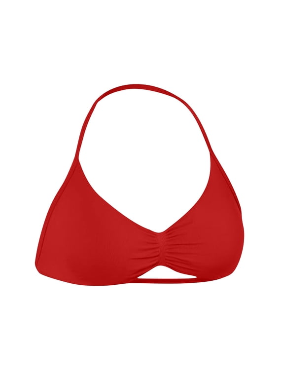 Bras for Women, Plus Size Wireless Bralette, Halter Full Coverage Pull-On Stretchable Lightweight Comfort Bra