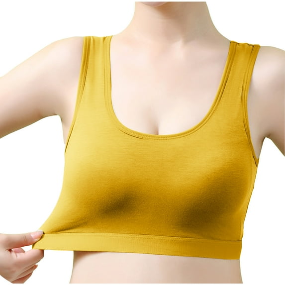Lovzfmll Bras for Women, Sports Push-Up Seamless Bralette Bra, Standard Straps Push-Up Pull-On Stretchable Color Block Sports Bra