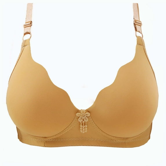 Lovzfmll Bras for Women, Wireless Everyday Push-Up Bralette Bra, Standard Straps Push-Up Pull-On Stretchable Non-Wired Comfort Bra