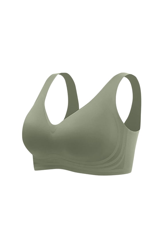 Bras for Women, Wireless Everyday Push-Up Bralette Bra, Standard Straps Push-Up Pull-On Stretchable Support Bra