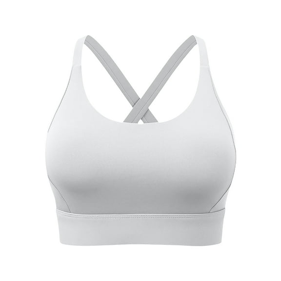 Lovzfmll Built-in Bra Tank Top, Plus Size Sports Yoga Crop Top, Standard Straps Full Coverage Pull-On Stretchable Athletic Comfort