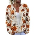 thumbnail image 1 of Lovzfmll Cardigan Sweaters for Women, Floral Print Knit Cardigan, Button Front Open Front Sweater, Fall Winter Clothing, 1 of 3