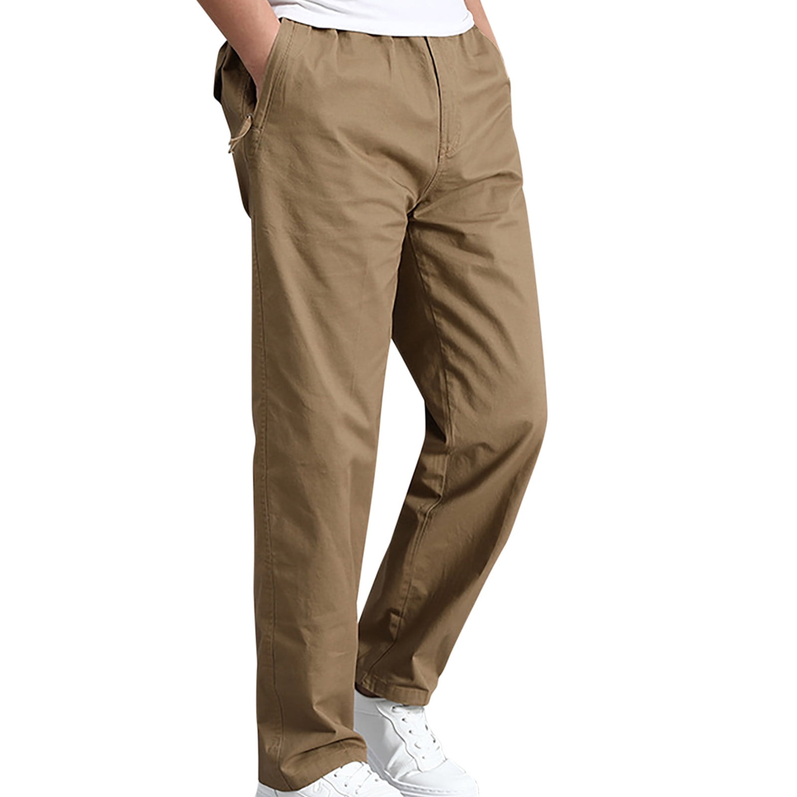 Lovzfmll Carpenter Pants for Men Plus Size Solid Color Loose ...