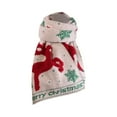 thumbnail image 1 of Lovzfmll Christmas Red Scarf for Women & Men, Cute Reindeer Pattern Soft Knitted Long Shawl Scarf, Fall Winter Holiday Gift, 1 of 2