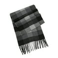 thumbnail image 1 of Lovzfmll Classic Plaid Scarf for Men & Women, Casual Soft Warm Winter Shawl with Fringe, Checked Pattern Holiday Gift Scarf, 1 of 2