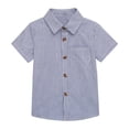 thumbnail image 1 of Lovzfmll Cute Button Up Tops for Girls Graphic Solid Color Thin Shirt Casual For 3-11 Years Children's Shirt Girl's Ribbed Button Front Summer Tee Short Sleeve V Neck T Shirt Blue 6 Years, 1 of 6