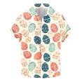 thumbnail image 1 of Lovzfmll Easter Holiday Print Shirt for Men, Fashion Short Sleeve Button Down Top, Casual Festive Collared Blouse, 1 of 5