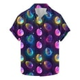 thumbnail image 1 of Lovzfmll Easter Holiday Print Shirt for Men, Fashion Short Sleeve Button Down Top, Casual Festive Collared Blouse, 1 of 5