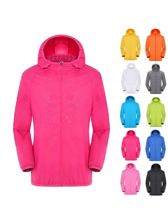 Essentials Hoodie for Women, Outdoor Cycling Jacket, UPF Sun Protection Zip Up Windbreaker, Fall Clothing