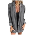 thumbnail image 1 of Lovzfmll Fall Jackets for Women, Denim Tops Overcoat Jean Jacket Women Casual Outerwear Women Fall Clothes, 1 of 7