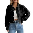 thumbnail image 1 of Lovzfmll Fall Jackets for Women, Tops Outerwear Overcoat Short Women Fall Clothes Outerwear Early Fall Fashion, 1 of 4