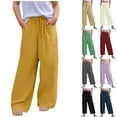 thumbnail image 1 of Lovzfmll Girl's Cute Solid Color Casual Pants, Loose Fit Trousers with Pockets, Comfortable Everyday Play Bottoms for Kids 5-6 Years, 1 of 9