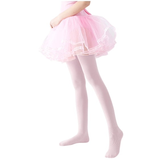 Lovzfmll Girls Ballet Tights, Dance Tights Stretchable Soft Breathable Leggings for Ballet Practice & Performance, Comfortable Full Length Tights for Kids 3-14 Years