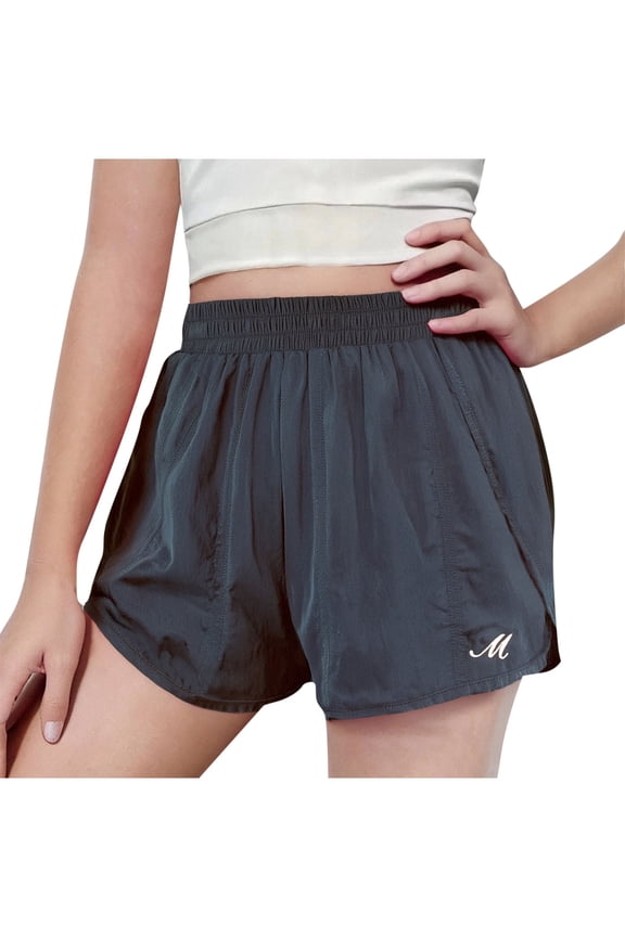 Girls' Quick-Dry Running Shorts, Ice Silk Lightweight Athletic Shorts for Summer, Breathable Sport Wear for Kids 6-7 Years