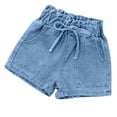thumbnail image 1 of Lovzfmll Girls' Solid Color Denim Shorts, Lightweight Casual Jean Shorts for Summer, Trendy & Versatile for Kids 8-9 Years, 1 of 5