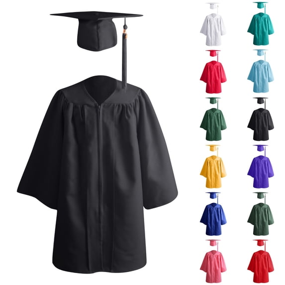 Lovzfmll Graduation Cap & Gown Set, Long Sleeve Robe for Boys & Girls, Ceremony Dress Up Outfits for Kids 4-5 Years