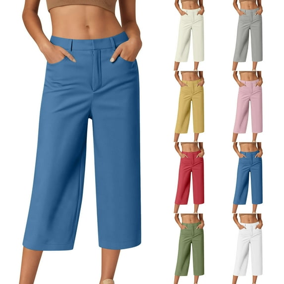 Lovzfmll High Waist Flare Leggings for Women, Solid Color Yoga Pants with Pockets, Bootcut Workout Trousers Purple, S