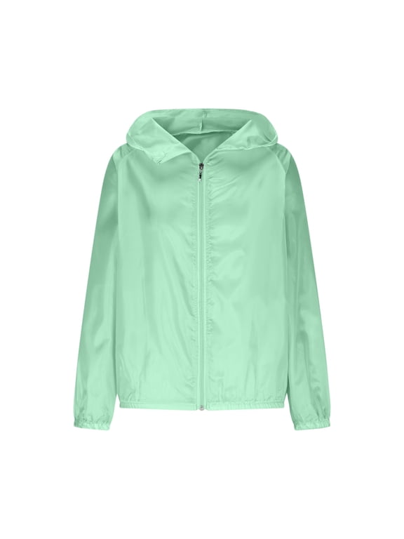 Hoodie for Women, UPF 50+ Sun Protection Zip Up Jacket, Lightweight Casual Sun Hoodie for Summer Fall