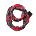 thumbnail image 1 of Lovzfmll Infinity Scarf for Women & Men, Plaid Thick Winter Neck Warmer with Zipper Pocket, Couple Matching Scarf, 1 of 2