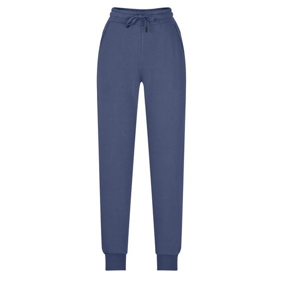 Lovzfmll Jogger Pants for Women, Solid Color Drawstring with Pocket, Loose Ankle Length Joggers Blue, 3XL