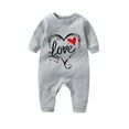 thumbnail image 1 of Lovzfmll Jumpsuit for Toddler Boys Girls, Valentine Love Heart Print Snap Onesie, Long Sleeve Fun Holiday Pajamas, Cozy Loungewear for Party for 6-9 Months, 1 of 3