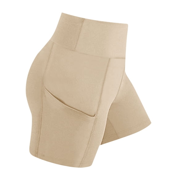 Lovzfmll Kid's Compression Shorts for Girls, High-Waisted with Side Pockets, Stretchy for Running, Gym, and Yoga for 4-5 Years