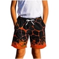 thumbnail image 1 of Lovzfmll Kid's Swim Trunks for Boys, Cool Flame Print with Adjustable Drawstring Waist, Perfect for Beach and Pool for 11-12 Years, 1 of 6