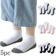 thumbnail image 1 of Lovzfmll Kids Ankle Socks 5-Pair Pack for Boys & Girls, Athletic Sports Moisture Wicking Breathable Casual Socks for Toddler & Kids 1-12 Years, 1 of 3