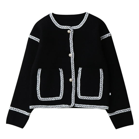 Lovzfmll Kids Girls Ribbed Knit Cardigan, Open Front Soft Blend, Essential Warm Winter Coat for School & Play for 5-13 Years