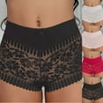 thumbnail image 1 of Lovzfmll Lingerie Seamless Boxer Shorts, Breathable Lace Trim Panties, Comfortable Soft Stretch Underwear for Everyday Wear, 1 of 9