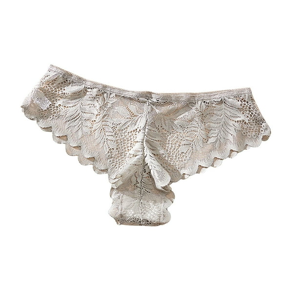 Lovzfmll Lingerie for Women, Low Waisted Lace Thong, Solid Color Comfort Tummy Control Underwear