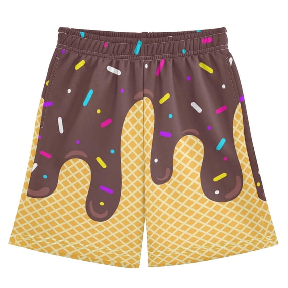 Lovzfmll Little Boy's Shorts, Mid Rise Slim Fit Bermuda Shorts, Summer Casual Outfits for 7-8 Years