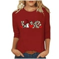 thumbnail image 1 of Lovzfmll Long Sleeve Shirts for Women, Heart Print Valentine's Days Costume Going Out Dating Tops, Fall Basic Blouse Casual Dressy, 1 of 4