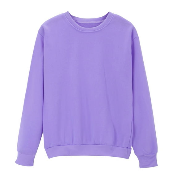 Lovzfmll Long Sleeve Shirts for Women, Solid Color Tops Sweatshirt, Loose Fit Going Out Fall 2025 Trendy Blouses Casual