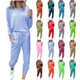 thumbnail image 1 of Lovzfmll Women's Lounge Set, 2-Piece Printed Pullover Top & Jogger Pants, Loose Fit Casual Sweatsuit Matching Outfit, 1 of 5