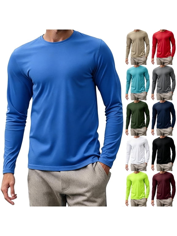 Men's Athletic Top, Mesh Sport Crew Neck Pullover, Active Fit Long Sleeve Athletic Top Army Green, M