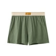 thumbnail image 1 of Lovzfmll Men's Boxer Briefs, Summer Soft and Breathable Cotton Underwear with Comfort Waistband Casual Solid Color Elastic Waist Boxers Cotton Home Pants Shorts Army Green L, 1 of 3