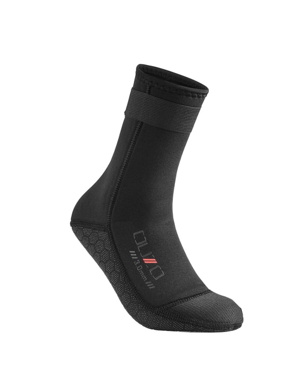 Men's Crew Socks, 3MM Neoprene Dive Socks, Waterproof Non-Slip Wear-Resistant Beach Socks for Snorkeling, Diving, Sun Protection, Athletic Casual Activewear