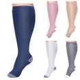 thumbnail image 1 of Lovzfmll Men's Crew Socks, Casual Solid Running Fitness High Socks, Plus Extra Large Nylon Nurse Socks Black, 3XL, 1 of 3