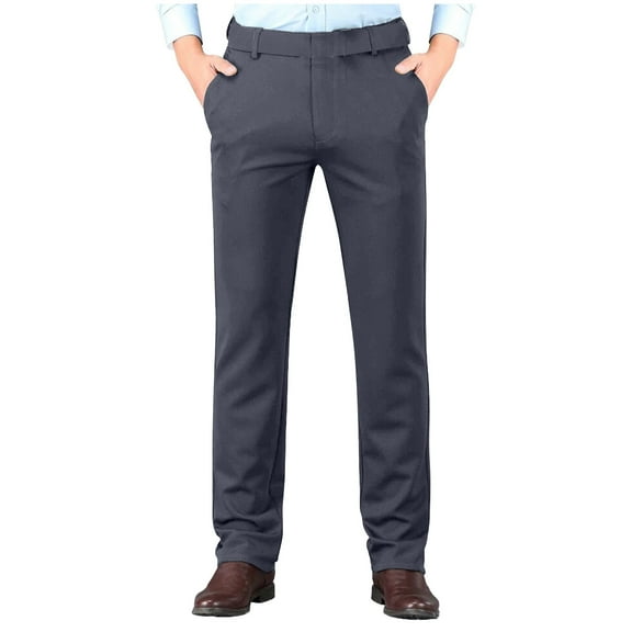 Lovzfmll Men's Dress Pants, Business Casual Suit Trousers, Office Work Golf Pants Full Length, Dressy Professional Attire