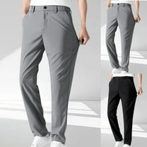 Lovzfmll Men's Dress Pants, Golf Trousers, Lightweight Work Pants Full Length, Dressy Solid Color Office Attire Relaxed Fit