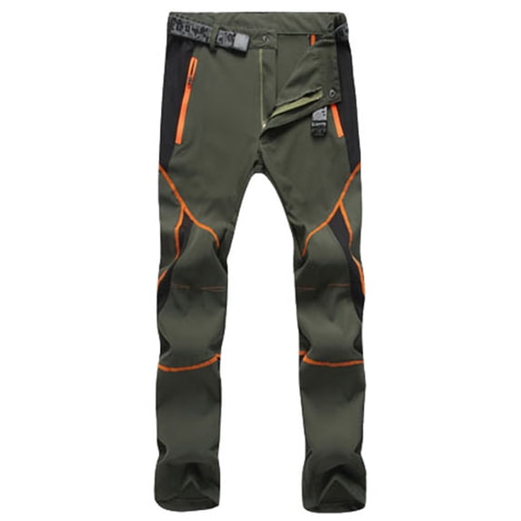 Lovzfmll Men's Hiking Pants, Athletic Quick-Dry Trousers with Button & Zipper, Tapered Full Length Outdoor Pants, Stretch Active Fit Sport Pants