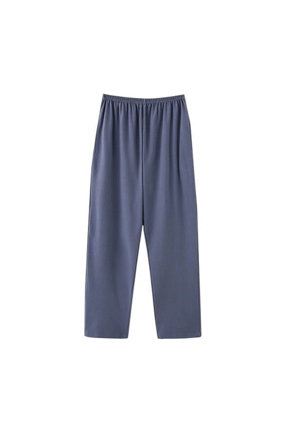 Men's Sleep Pants, Big and Tall Cotton Lounge Pants, Solid Color with Two Pockets, Versatile Wear Inside or Outside M-4XL